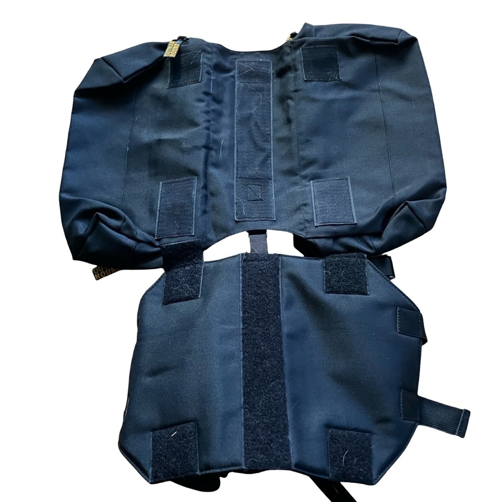 Outward Hound Dog Saddle Backpack Adjustable Black Medium Clip On Removable - Picture 5 of 13